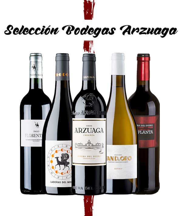 Selección del mes con botellas de vino elaboradas en Bodegas Arzuaga