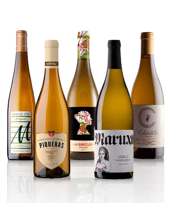 Selección de vinos blancos jóvenes Terravino
