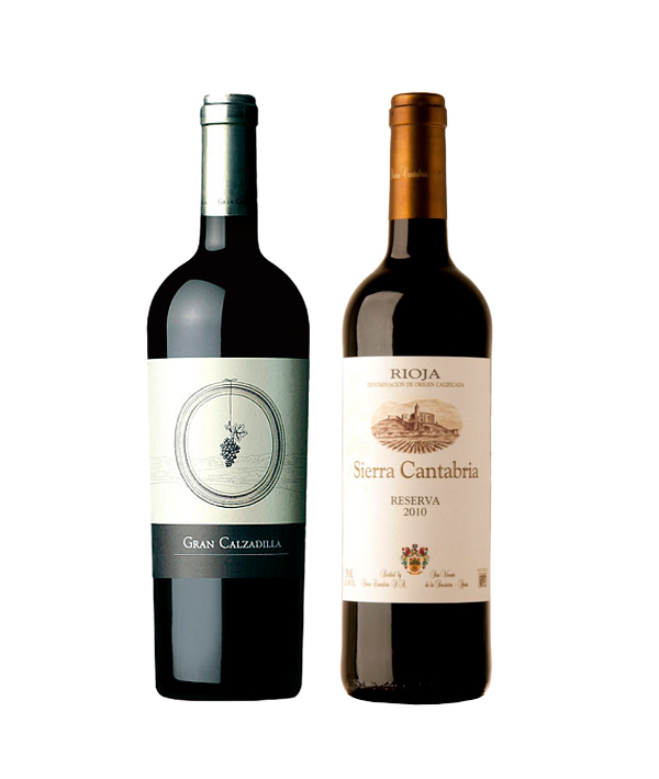 Vinos tintos Sierra Cantabria 2010 y Gran Calzadilla 2010 Terravino