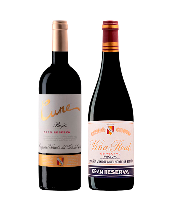 Vinos tintos Cune Gran Reserva 2015 y Viña Real Gran Reserva 2015 Terravino